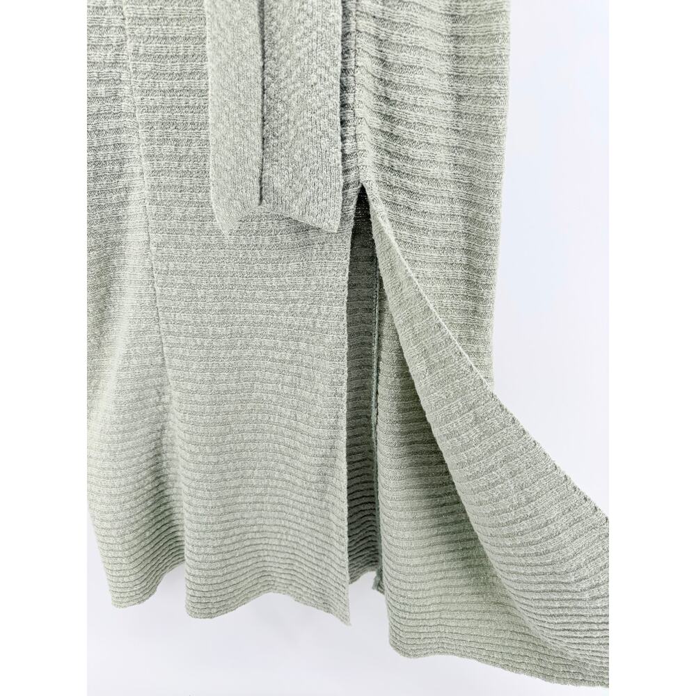 Free People Claudia Ribbed Blanket Sweater Mint Green Maxi M Cozy Chic Boho - Picture 2 of 6